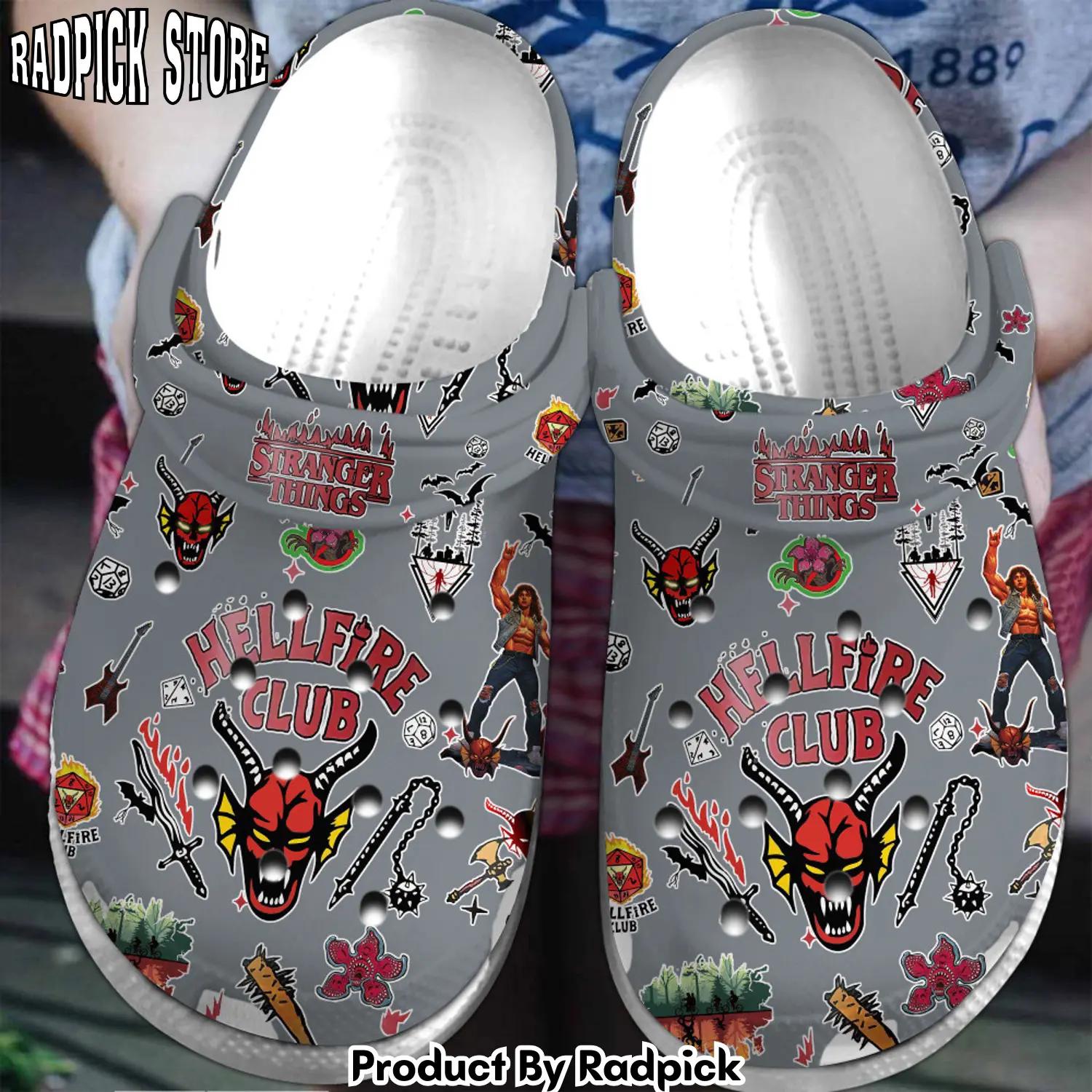 Radpick stranger things tv series clogs shoes comfortable for men women 6yz rp6521115